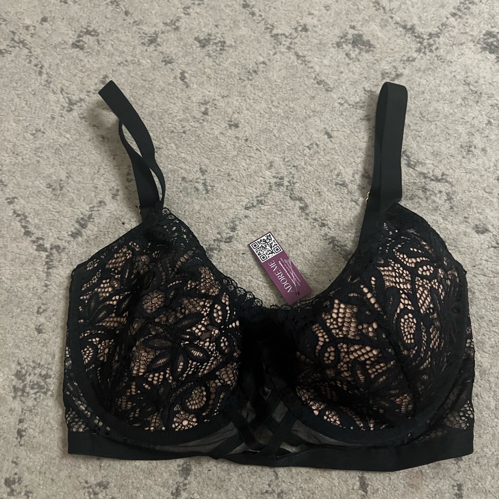 Adore Me Black Lace Underwire Bra - Women Intimates & Sleepwear NWT
